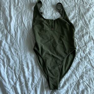 Frankie's Bikinis Green One Piece Swimsuit